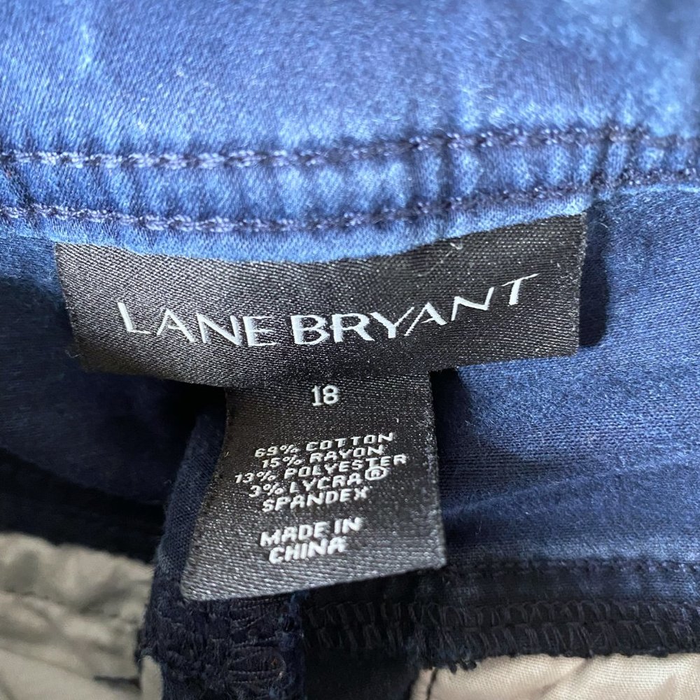 Lane Bryant Women's Plus Size 18 Dark Wash Straight Leg Jeans Denim Stretchy - Picture 2 of 7